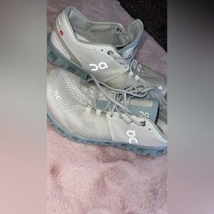 On Running Gray Athletic Shoes with Cloud Cushioning